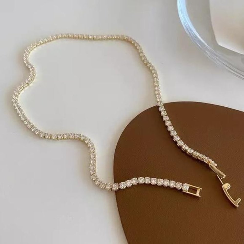 18K Gold plated choker necklace, nice Necklace, cute Necklace - Picture 4 of 7